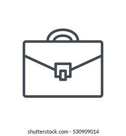 Office workspace  icon outlined line business vector illustration briefcase case