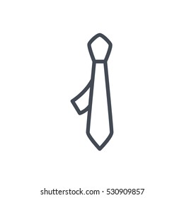 Office workspace  icon outlined line business vector illustration tie necktie