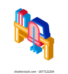 office workspace icon vector. isometric office workspace sign. color isolated symbol illustration