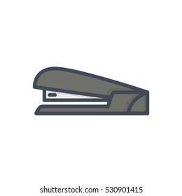 Office workspace job icon vector illustration  colored filled stapler 