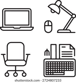 Conjunto de Ícones de Estrutura de Tópicos do Office Workspace