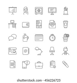 office workspace vector icons for your design