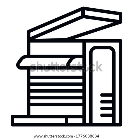 Office xerox icon. Outline office xerox vector icon for web design isolated on white background