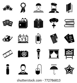 Officeman icons set. Simple set of 25 officeman vector icons for web isolated on white background