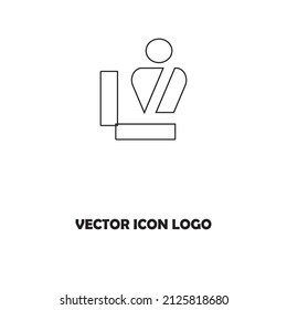 Icono de control de borde oficial aislado en gráfico de vectores en blanco y negro

