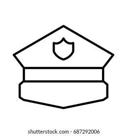 Officer Cap Stock Vector (Royalty Free) 687292006 | Shutterstock