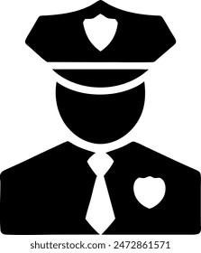 Icono de policía oficial, símbolo o signo de Vector
