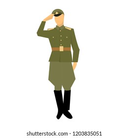 Officer of the great Patriotic war, salutes the military