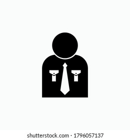 Officer Icon. Employee Symbol - Vector.