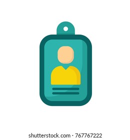 officer id card icon vector