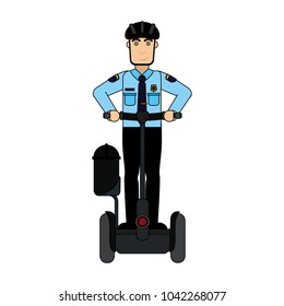Officer on two wheels electric scooter
