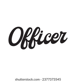 officer text on white background.