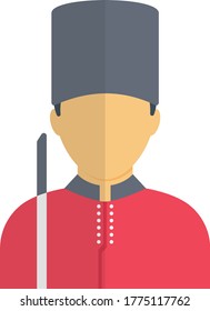 officer vector flat color icon 
