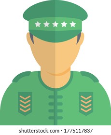 officer vector flat color icon 