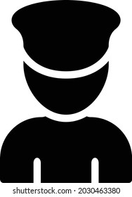 officer vector glyph flat icon