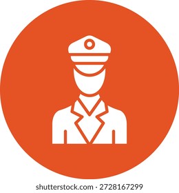 Ilustración de diseño de icono de Vector de oficial