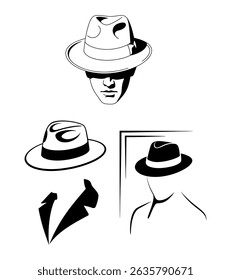  Officer Vector Stylish man icon smile cartoon head set.