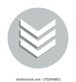 officer's hands badge icon. Simple glyph, flat vector of web icons for ui and ux, website or mobile application