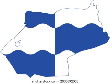 Official administrative flag inside its borders of the Lasnamäe district of the Estonian capital city of Tallinn, Estonia