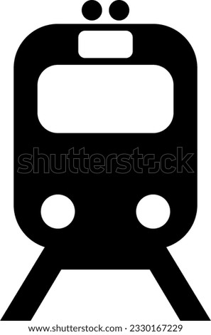 official aiga railtransportation sign, black and white vector.