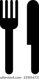 official aiga Vector icon fork with a knife, Restaurant sign.