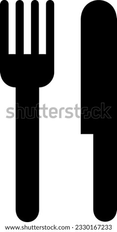 official aiga Vector icon fork with a knife, Restaurant sign.