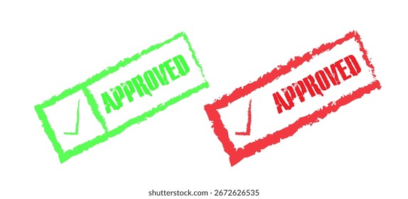 Official Approved Rubber Stamp Vector with Check Mark Design