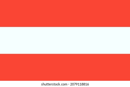 Official Austria flag vector illustration. Vector image of the Austrian flag. European country national isolated symbol