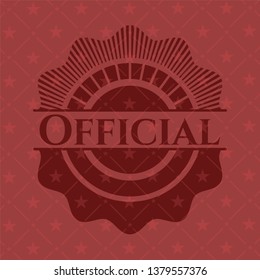 Official badge with red background
