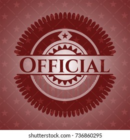 Official badge with red background