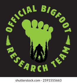 Official Bigfoot research team. Bigfoot Typography Design