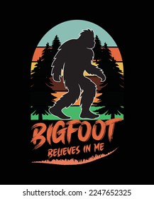 Official Bigfoot search team t-shirt design for adventure lovers