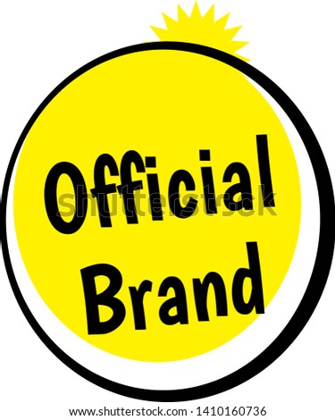 OFFICIAL BRAND stamp on white background