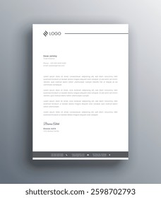 Official Business Letterhead template, Creative modern letterhead design template for your project. letterhead, letter head, Business letterhead design