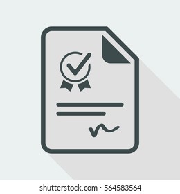 Official Certificate Document - Vector Web Icon