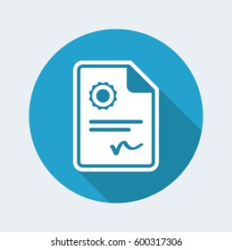 Official certificate - Vector web icon