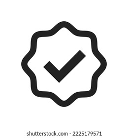 Official Check Mark, Check Mark Symbol, Official Checkmark, Checkmark Icon, Social Media Checkmark, Official Symbol, Official Text, Vector Illustration Background