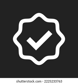 Official Check Mark, Check Mark Symbol, Official Checkmark, Checkmark Icon, Social Media Checkmark, Official Symbol, Official Text, Vector Illustration Background