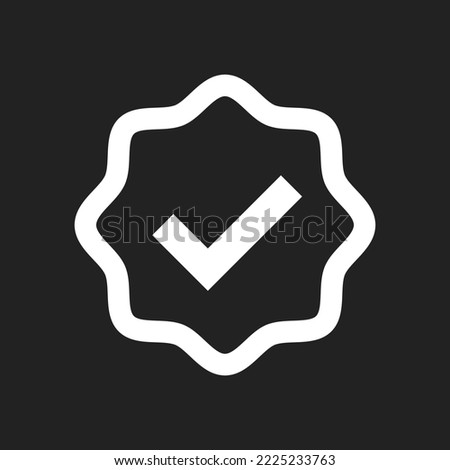Official Check Mark, Check Mark Symbol, Official Checkmark, Checkmark Icon, Social Media Checkmark, Official Symbol, Official Text, Vector Illustration Background