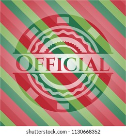 Official christmas colors emblem.