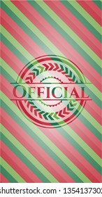 Official christmas colors style badge.