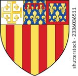 Official coat of arms vector illustration of the French city of AIX-EN-PROVENCE, FRANCE