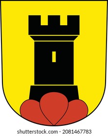 Offizielles Wappen, Vektorgrafik des Viertels Altstetten Nachbarschaft der Schweizer Landeshauptstadt Zürich, Schweiz