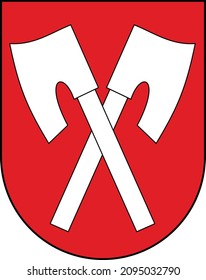 Ilustración oficial del vector del escudo de armas de la capital regional suiza de Biel-Bienne (Suiza)