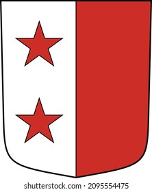 Catálogo oficial del escudo de armas de la capital regional suiza de Sion (Suiza)