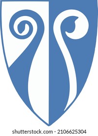 Official coat of arms vector illustration of the Norwegian regional capital city of TØNSBERG, NORWAY