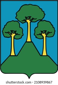 Official coat of arms vector illustration of the Sammarinese ACQUAVIVA MUNICIPALITY of the Republic of San Marino