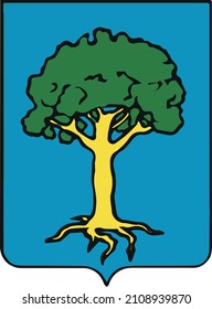 Official coat of arms vector illustration of the Sammarinese FAETANO MUNICIPALITY of the Republic of San Marino