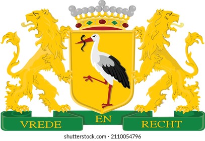 Catálogo oficial del escudo de armas vectorial de la capital regional neerlandesa de LA HAYA, PAÍSES BAJOS