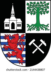 Catálogo oficial del escudo de armas de la capital regional alemana de GELSENKIRCHEN, ALEMANIA
